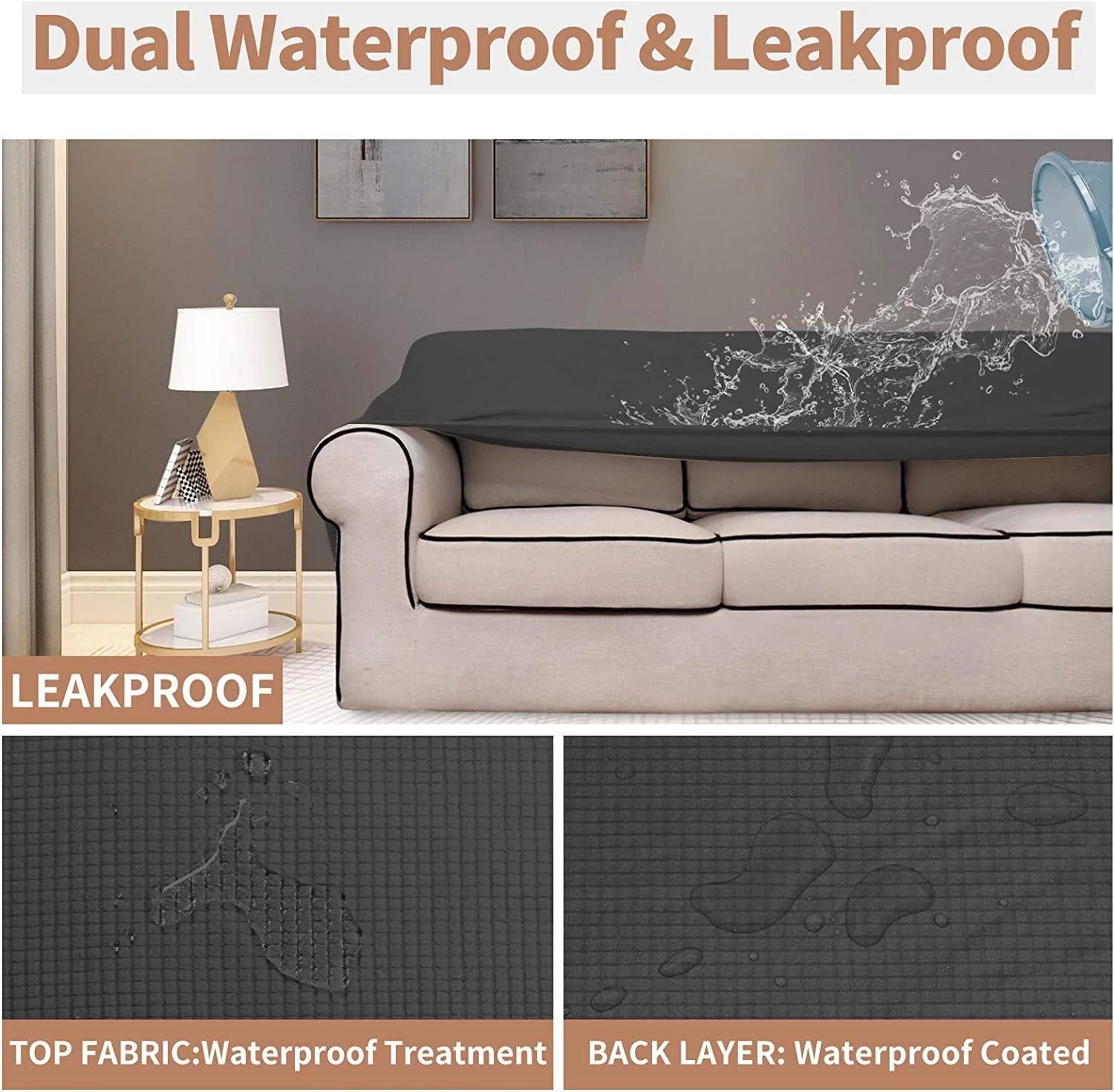 100% Waterproof Elastic Sofa Cover - Image 4