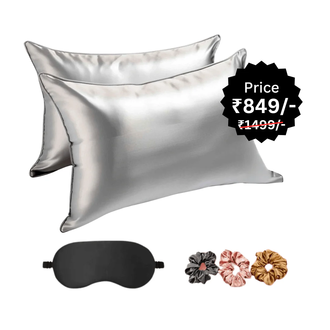 2 Silky Pillow Covers + 1 Silky Eye mask + 3 Silky Scrunchies (Silky Bundle) - Image 9