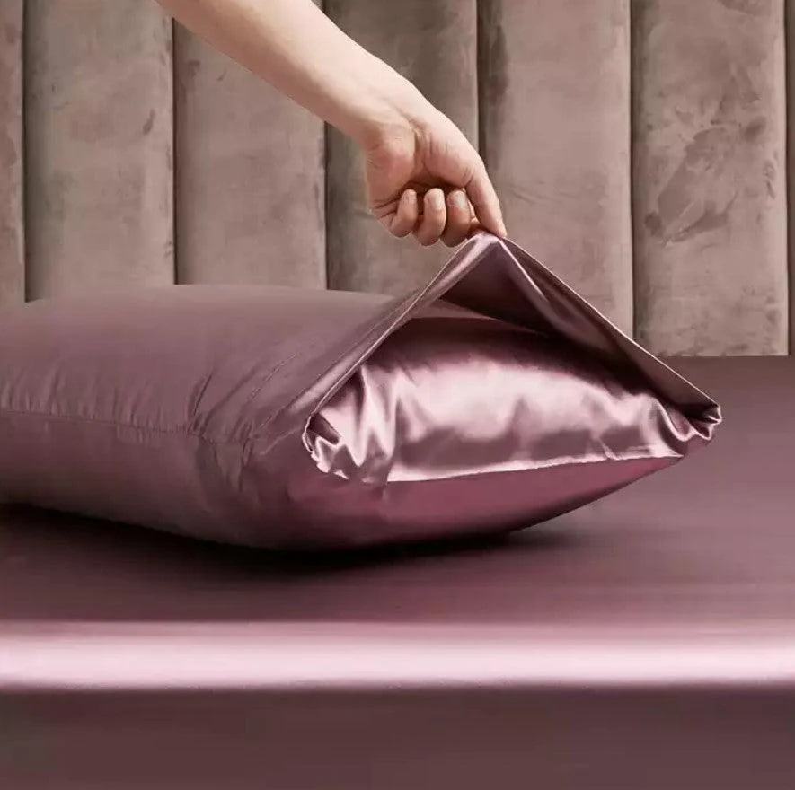 Silky Elastic Fitted Sheets with 2 Pillow Covers - Image 55