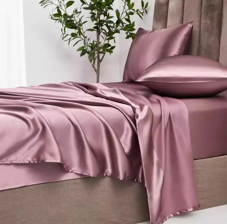 Silky Elastic Fitted Sheets with 2 Pillow Covers - Image 3