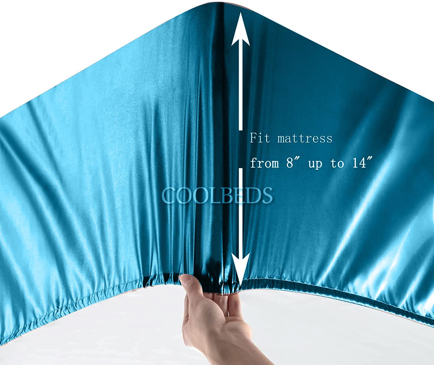 Silky Elastic Fitted Sheets with 2 Pillow Covers - Image 9