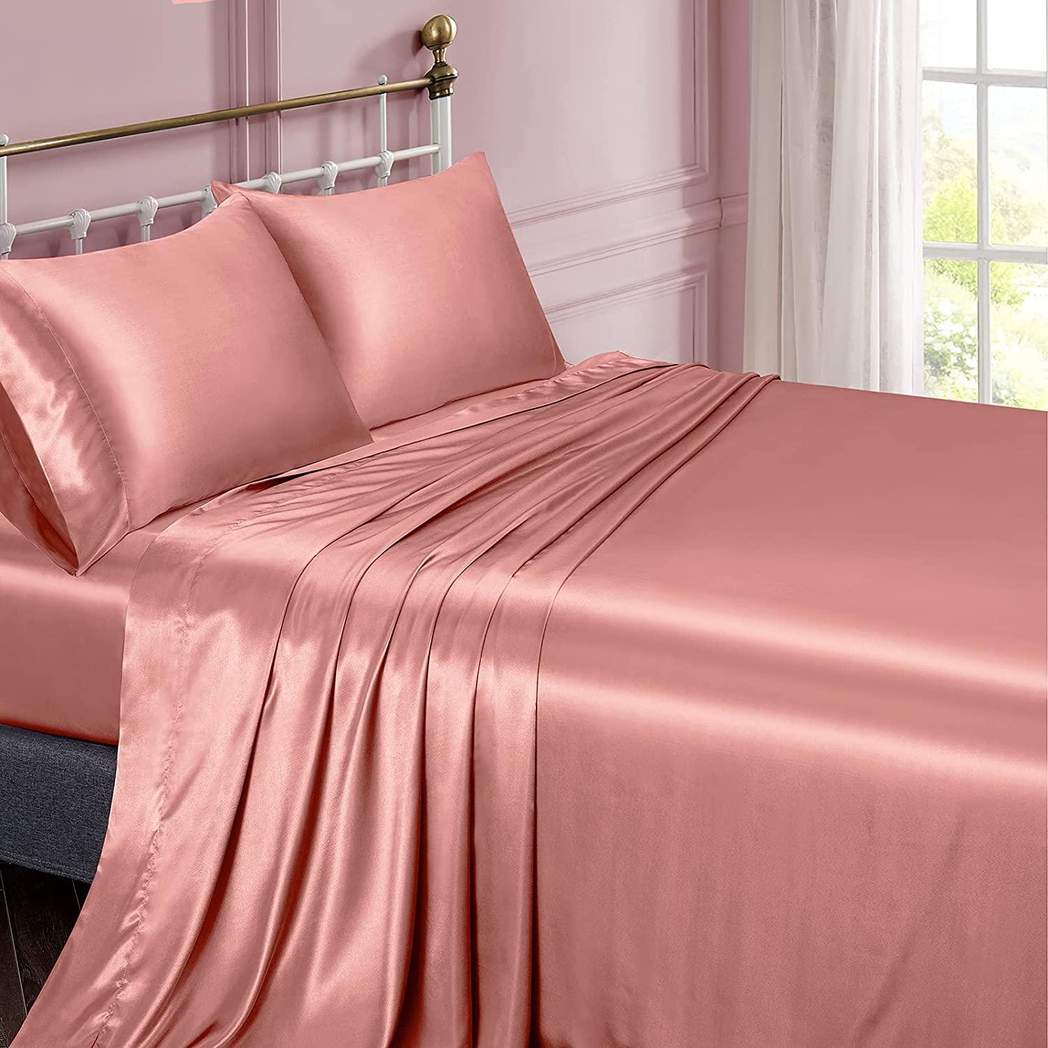 Silky Elastic Fitted Sheets with 2 Pillow Covers - Image 10