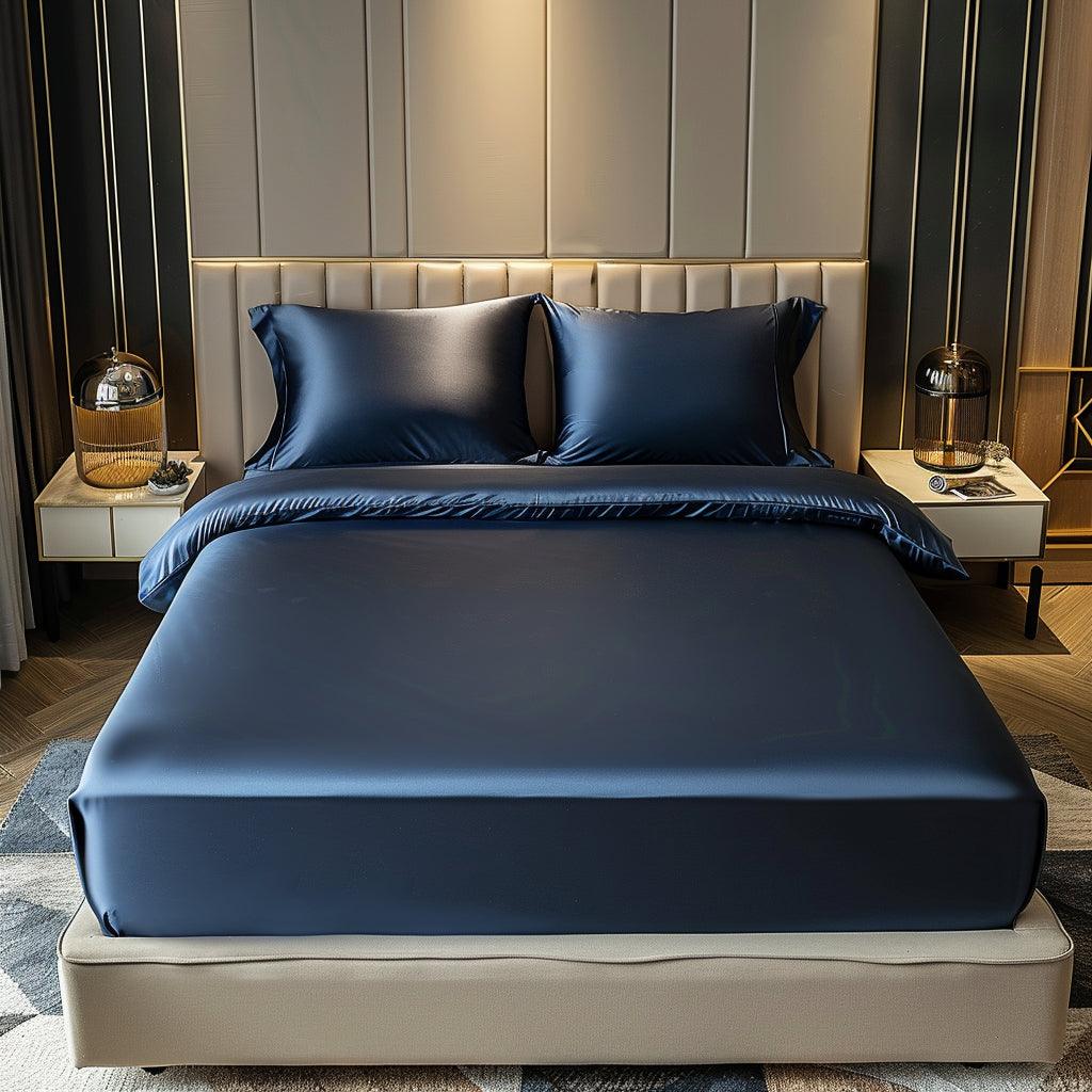 Silky Elastic Fitted Sheets with 2 Pillow Covers - Image 20