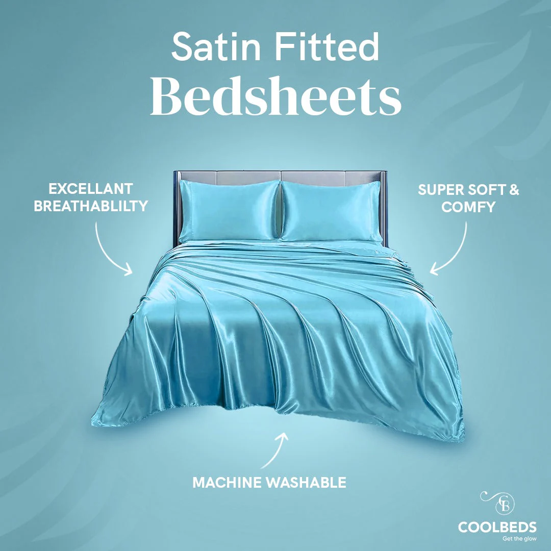 Satin Elastic Fitted Sheet & Satin Robe Combo - Image 27