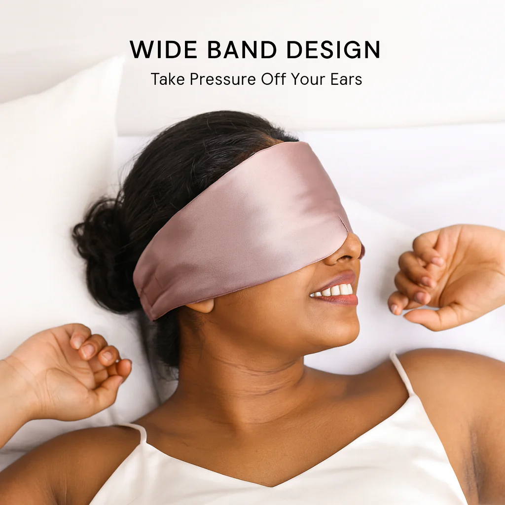 Silky Sleep Mask & Blindfold with Adjustable Velcro Strap - Image 24