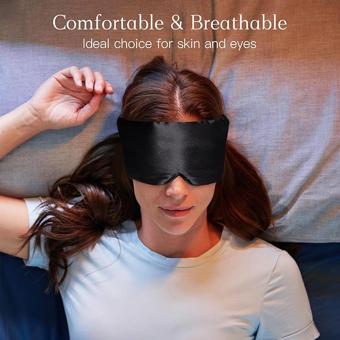 Silky Sleep Mask & Blindfold with Adjustable Velcro Strap - Image 6