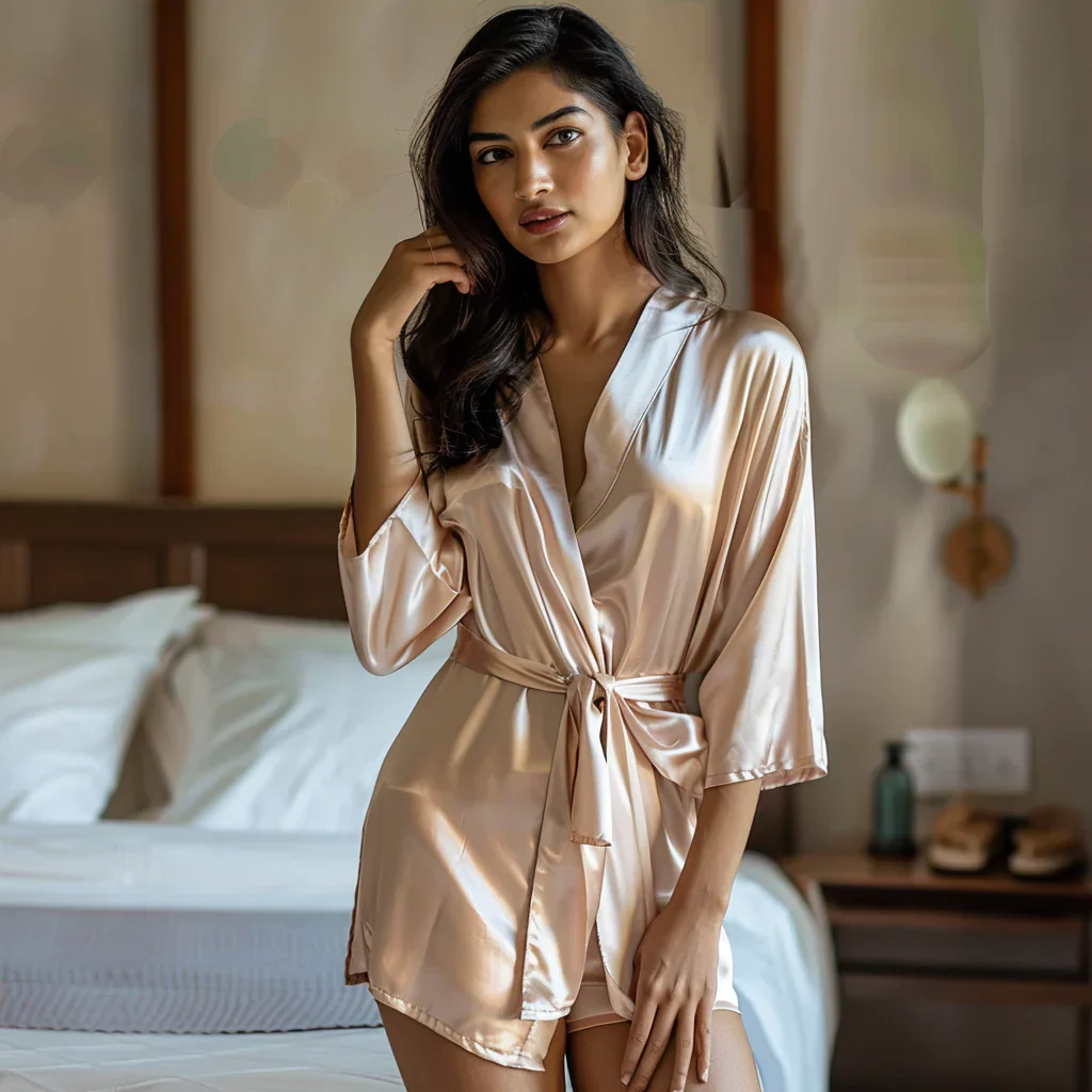 Silky Robe and Pillowcover Bundle - Image 45