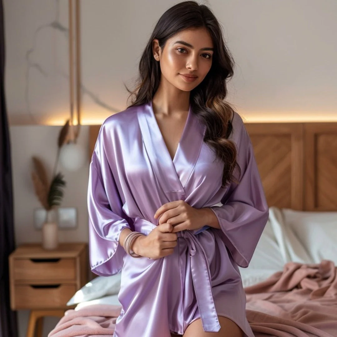 Silky Robe and Pillowcover Bundle - Image 54