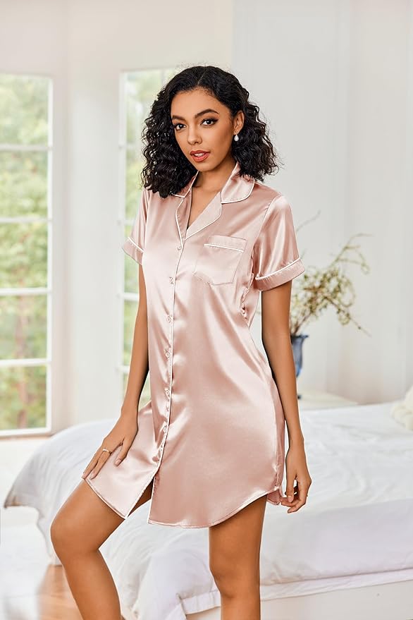 Silky Shirt Dress - Image 12