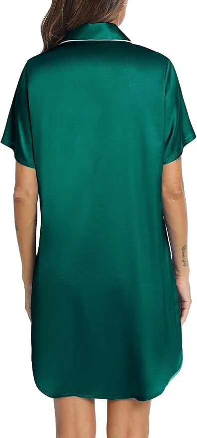 Silky Shirt Dress - Image 20
