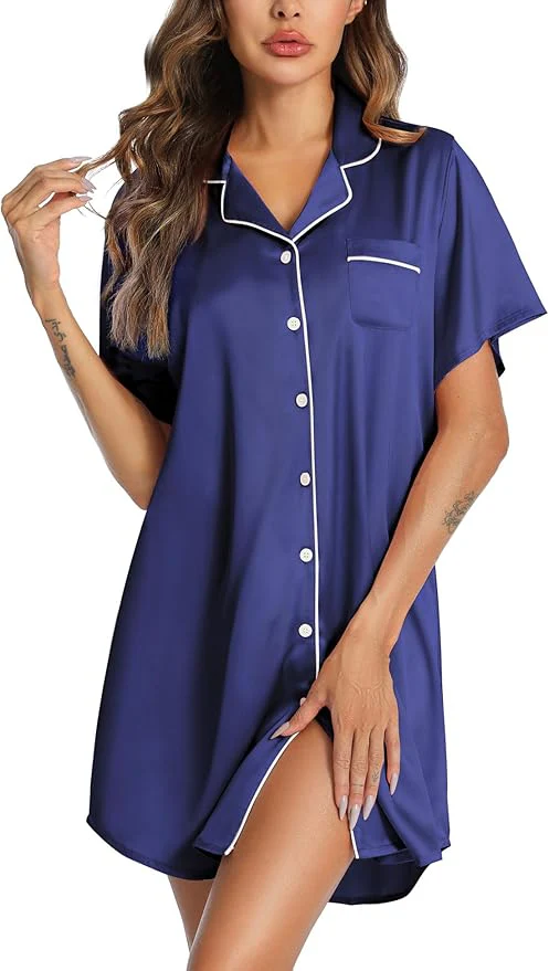 Silky Shirt Dress - Image 28