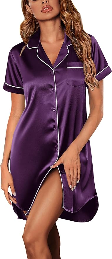 Silky Shirt Dress - Image 31