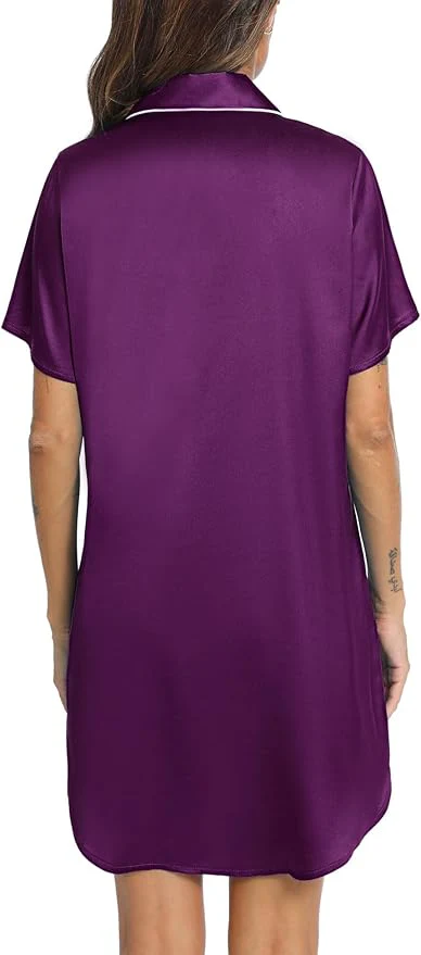 Silky Shirt Dress - Image 35