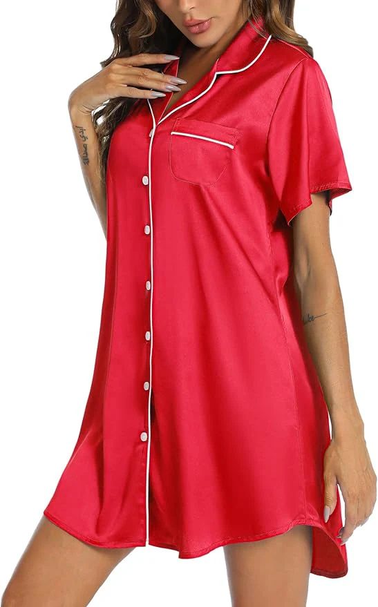 Silky Shirt Dress - Image 40