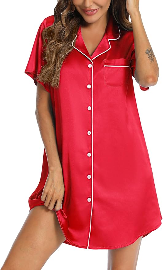 Silky Shirt Dress - Image 41
