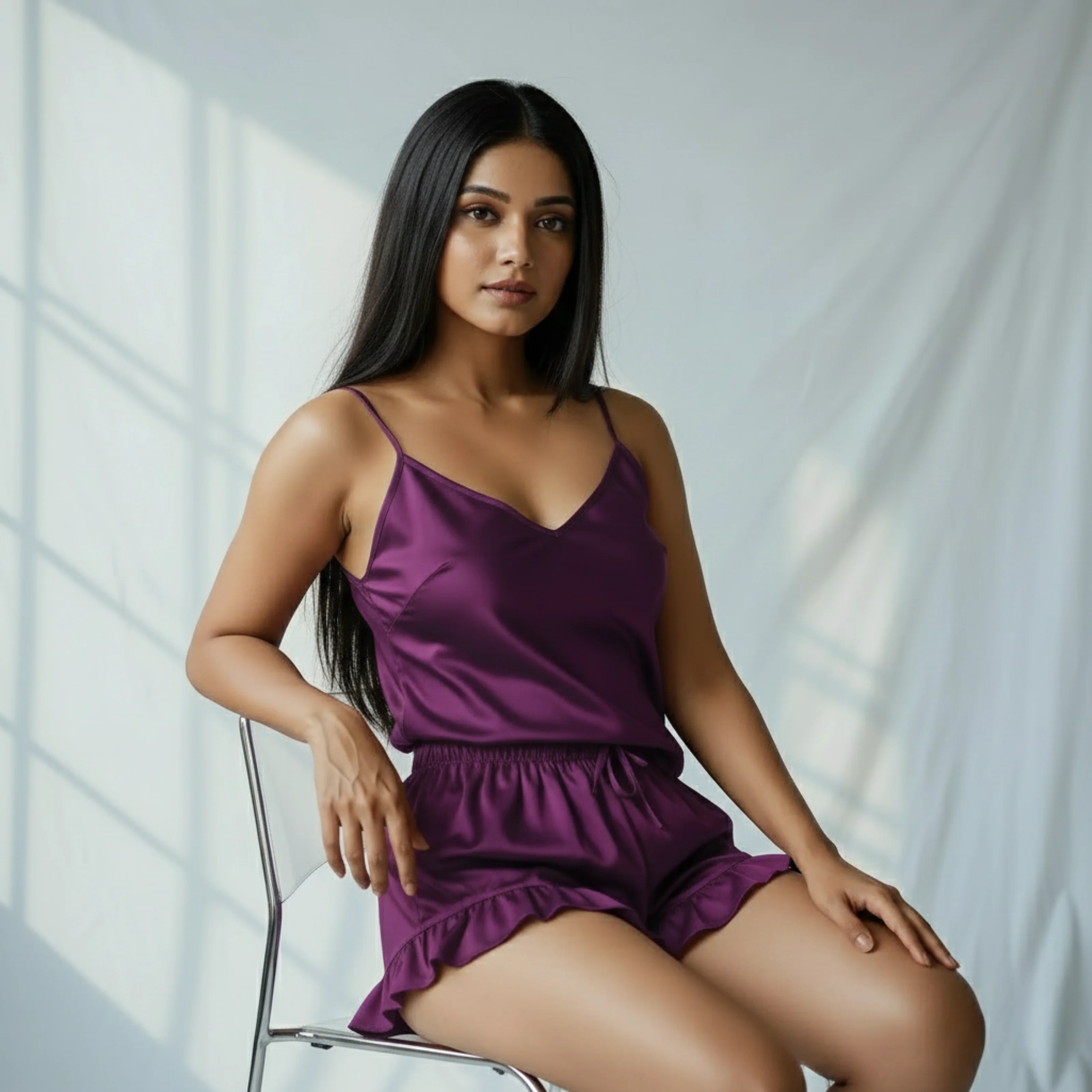 Silky Slip and Shorts Set - Image 50