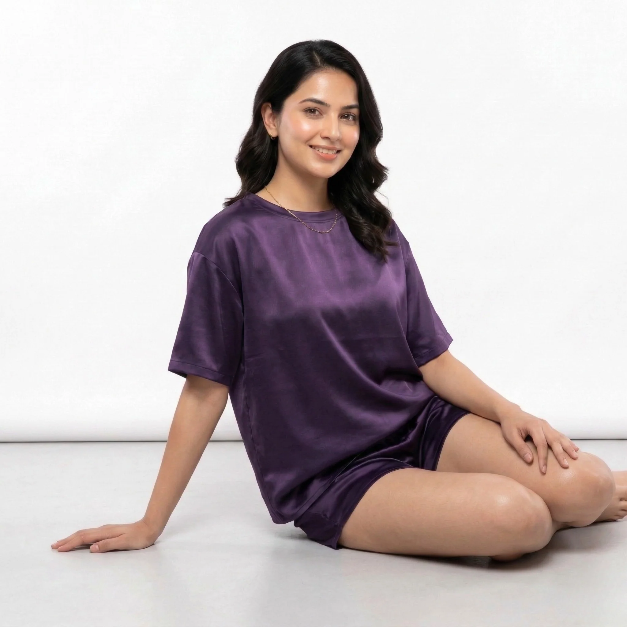 Silky Tshirt and Shorts Set - Image 35