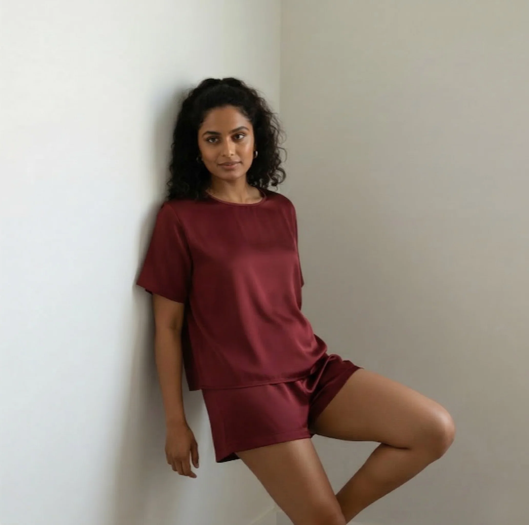 Silky Tshirt and Shorts Set - Image 5