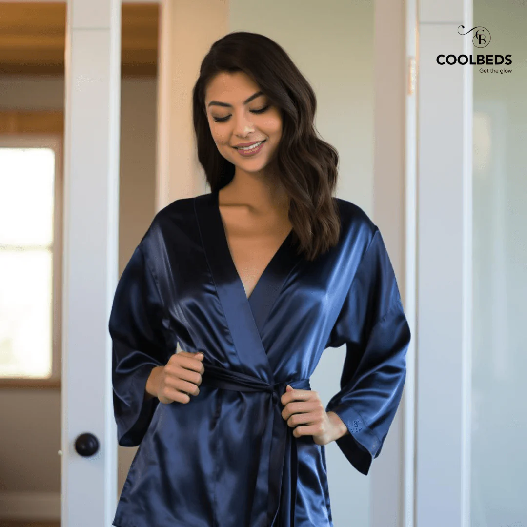 Silky Babydoll Belted Kimono Robe - Image 10