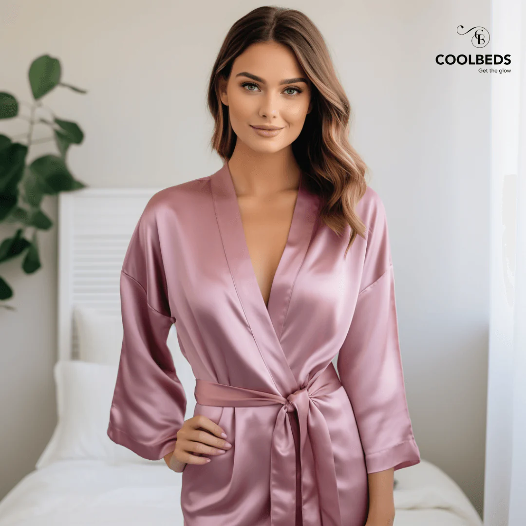 Silky Babydoll Belted Kimono Robe - Image 18