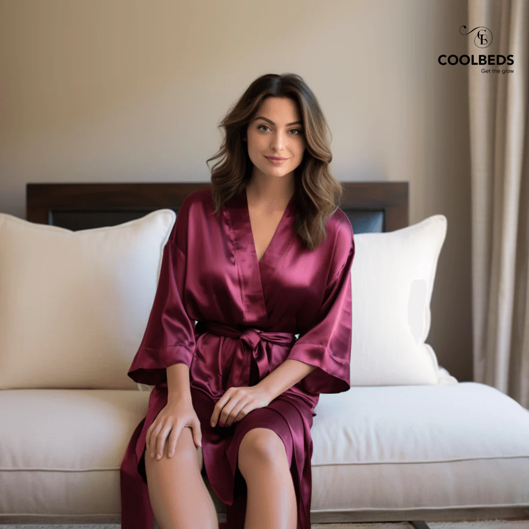 Silky Babydoll Belted Kimono Robe - Image 39